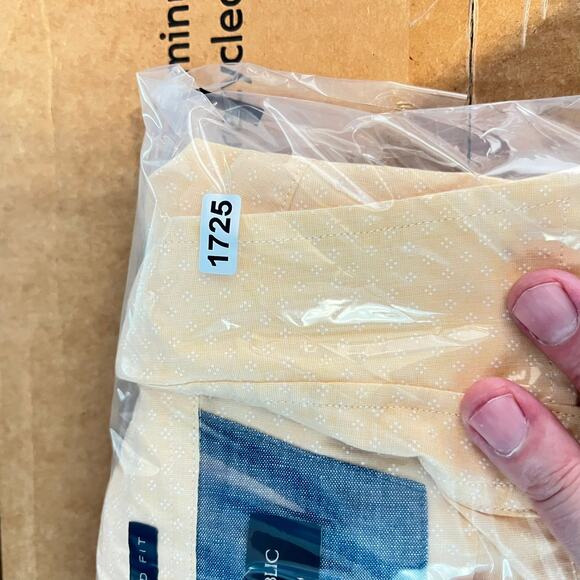 Banana Republic Factory Button Shirt Men L Stretch Soft Wash Contrast Roll Cuffs - Picture 14 of 14